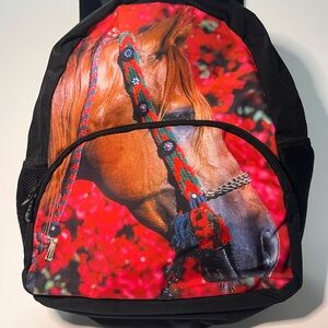 VEEWOW 16inch Girls School Bag Horse Backpack